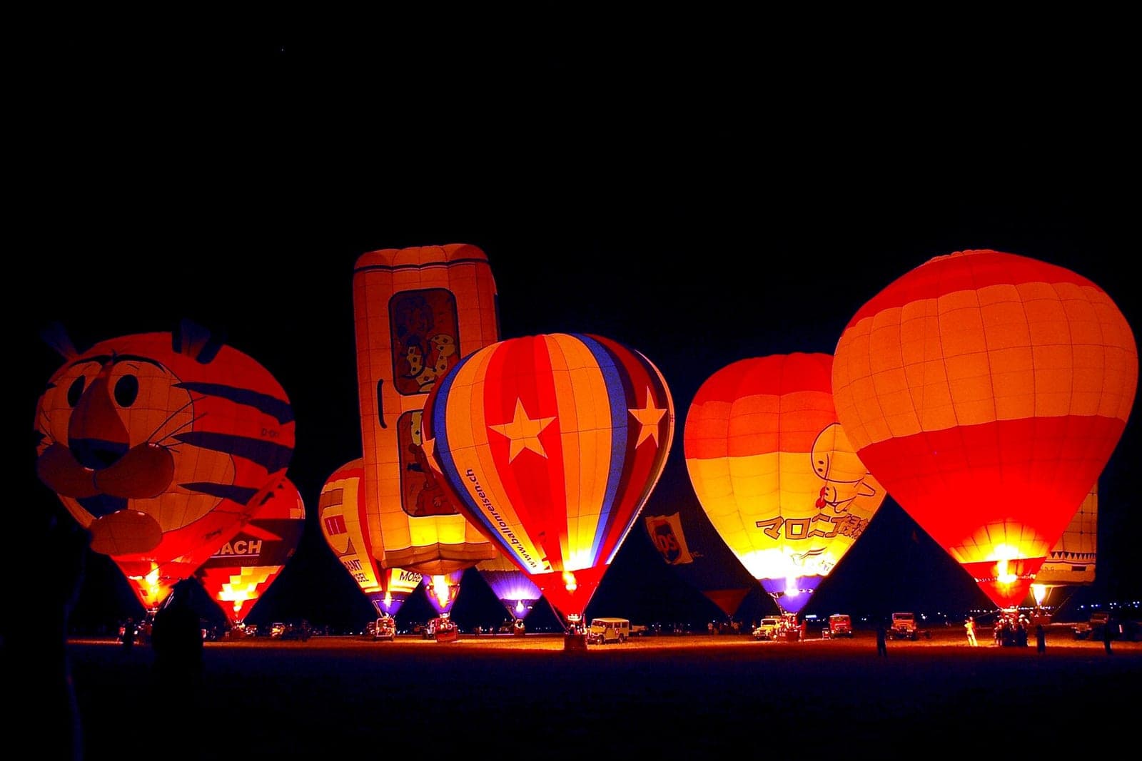 Balloons inflating at the Hot Air Balloon Fiesta, Clark