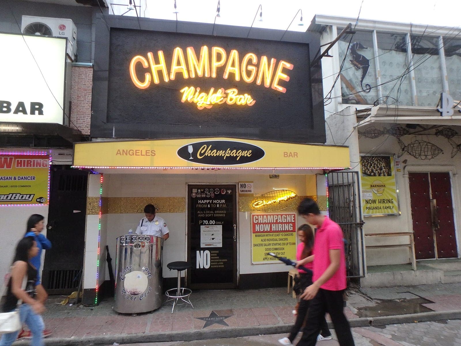 Champagne go-go bar on Walking Street, Angeles City