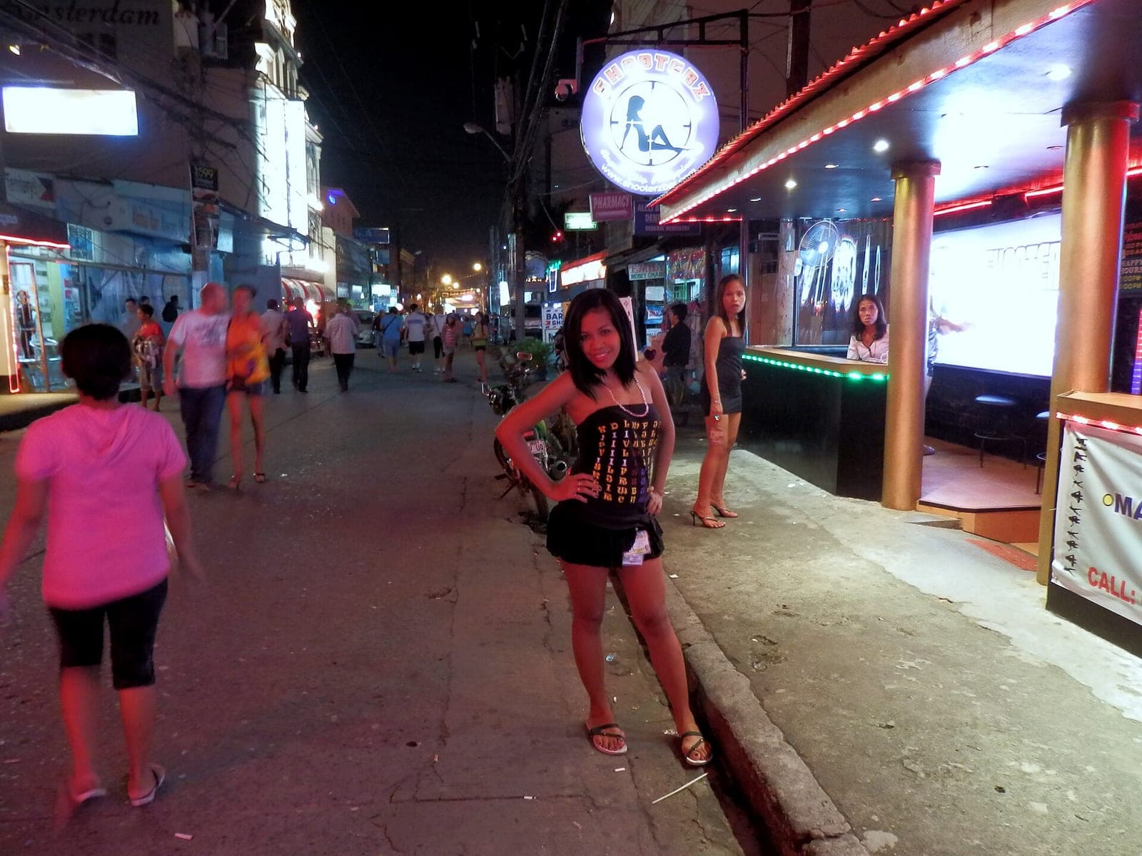 A bar greeter on Fields Avenue, Angeles City