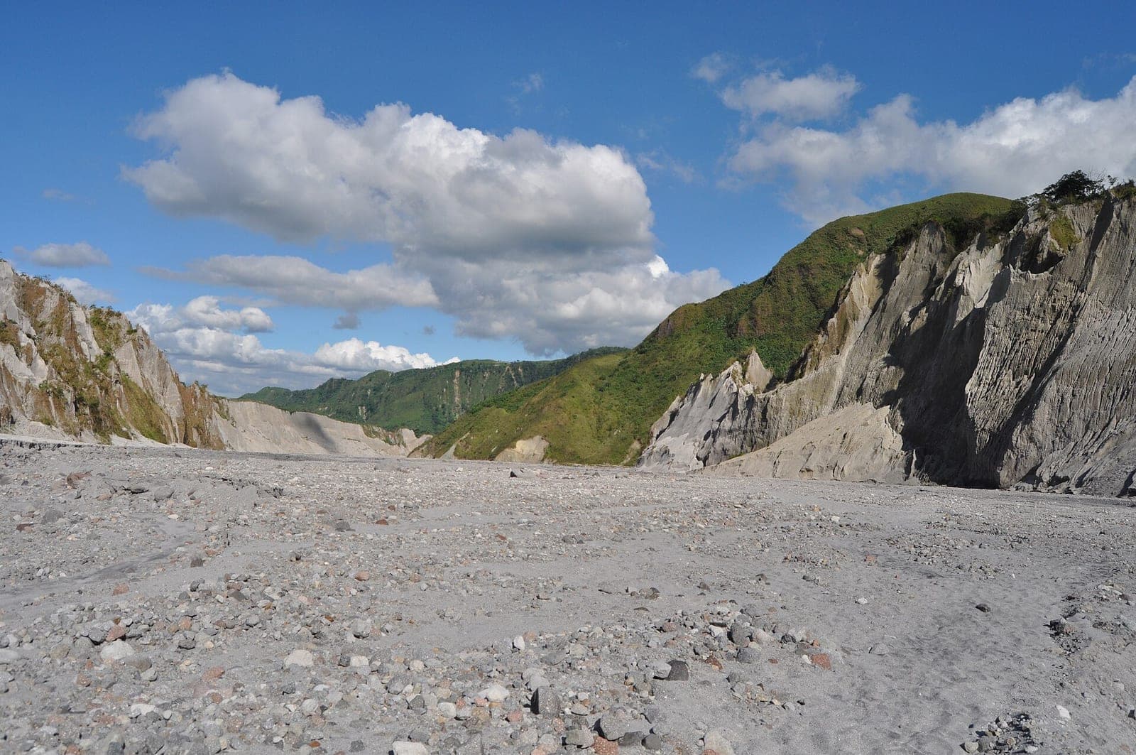 Trekking to the Pinatubo crater lake through the lahar valley