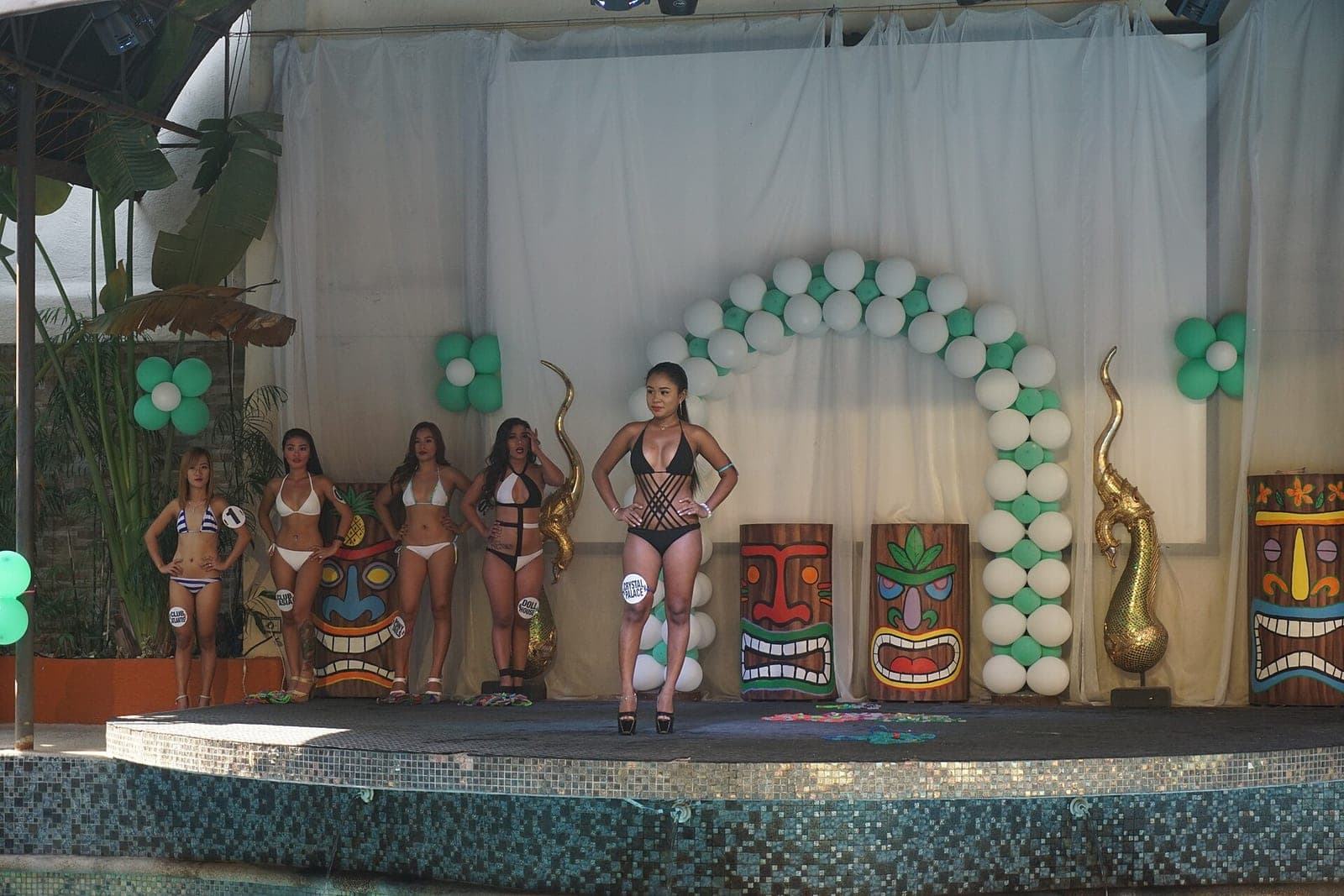 Bikini contest at the Score Birds Hotel pool, Angeles City